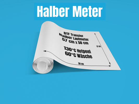 DTF Transfer HALBER Laufmeter Hotpeel (57 x 50 cm)